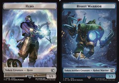 Hero (0008) // Robot Warrior (0012) Double-Sided Token - Foil